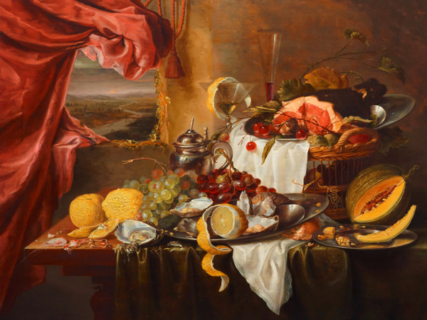 Laurens Craen, Still life with imaginary view