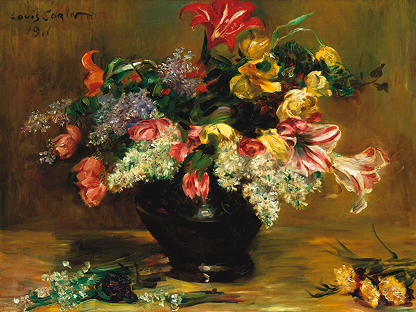 Louis F. Berneker, Amaryllis, Lilac and Tulips