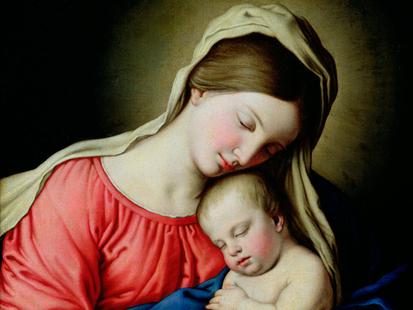 Sassoferrato, Beata Vergine con Bambino (detail)