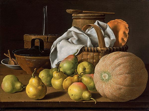 Luis Egidio Meléndez, Still Life with Melon and Pears, c. 1772