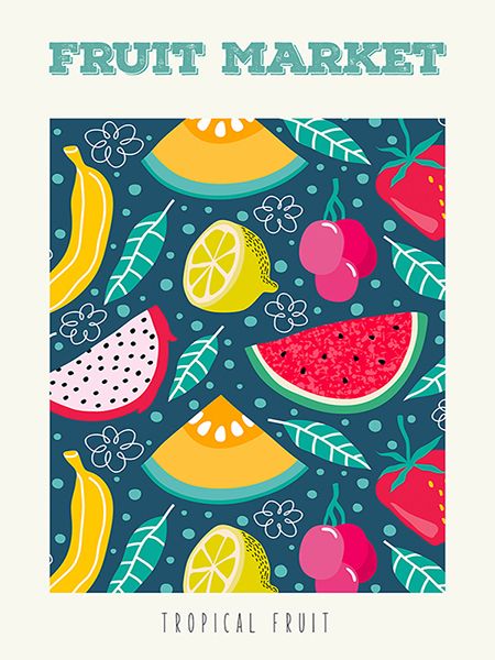 Atelier Deco, Fruit Market: Tropical Fruit I
