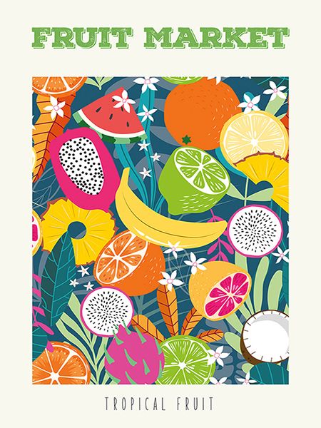 Atelier Deco, Fruit Market: Tropical Fruit II