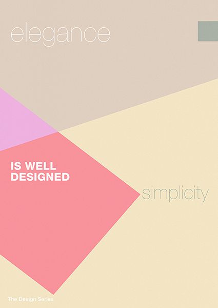 Atelier Deco, The Design Series: Elegance is well designed Simplicity