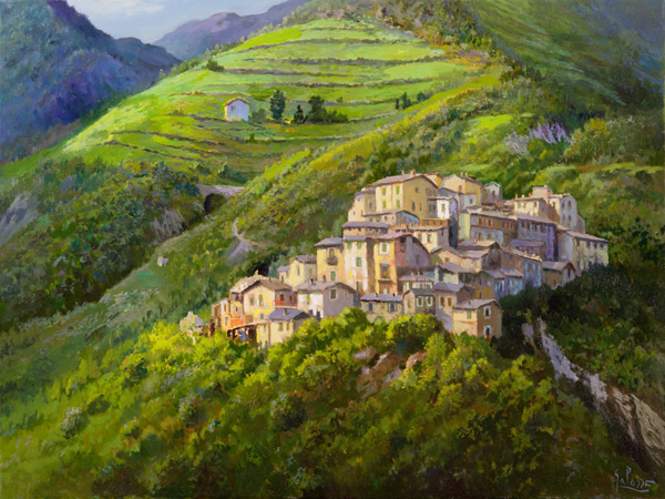 Adriano Galasso, Villaggio sui monti