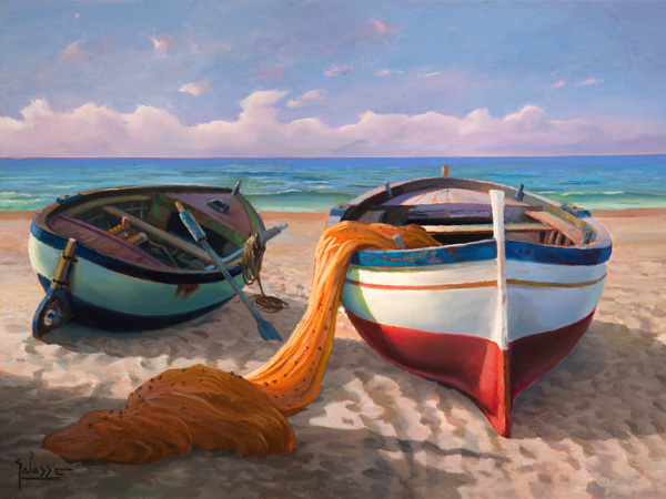 Adriano Galasso, Barche sulla spiaggia