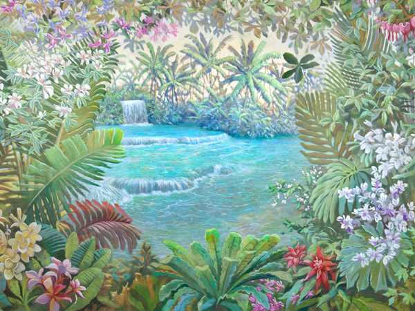 Andrea Del Missier, Cascata tropicale (detail)
