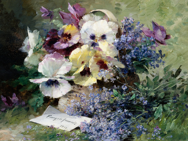 Albert-Tibulle Furcy de Lavault, Pansies and Forget Me Not