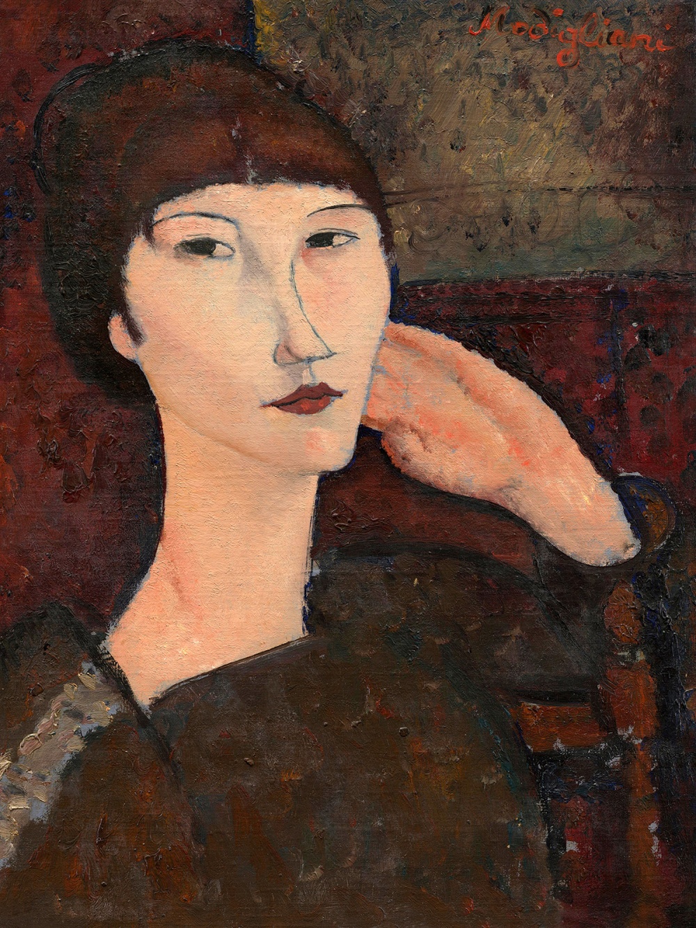 Amedeo Modigliani, Adrienne (woman with bangs)