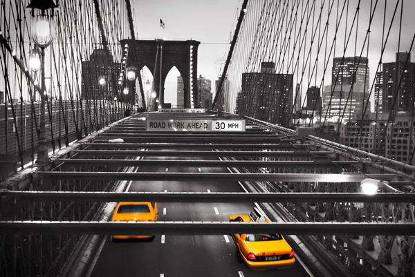 Anonymous, Taxi on Brooklyn Bridge, NYC