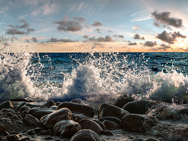 Pangea Images, Waves crashing, Point Reyes, California