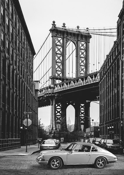 Gasoline Images, By the Manhattan Bridge (BW)