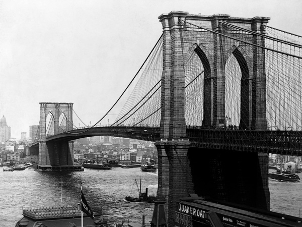 A. Loeffler, Brooklyn Bridge, New York, 1900