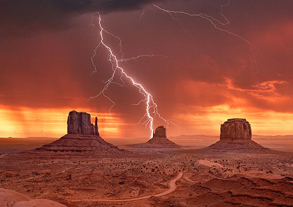 Pangea Images, Storm on Monument Valley, Utah