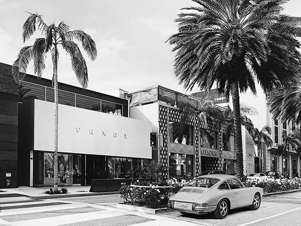 Julian Lauren, Rodeo Drive, Beverly Hills, California (BW)