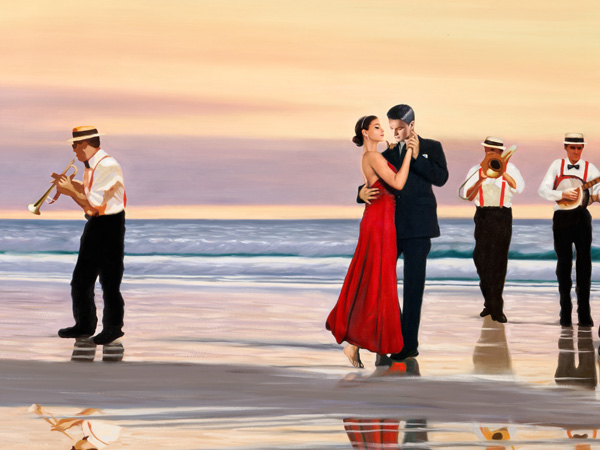 Pierre Benson, Romance on the beach (detail)