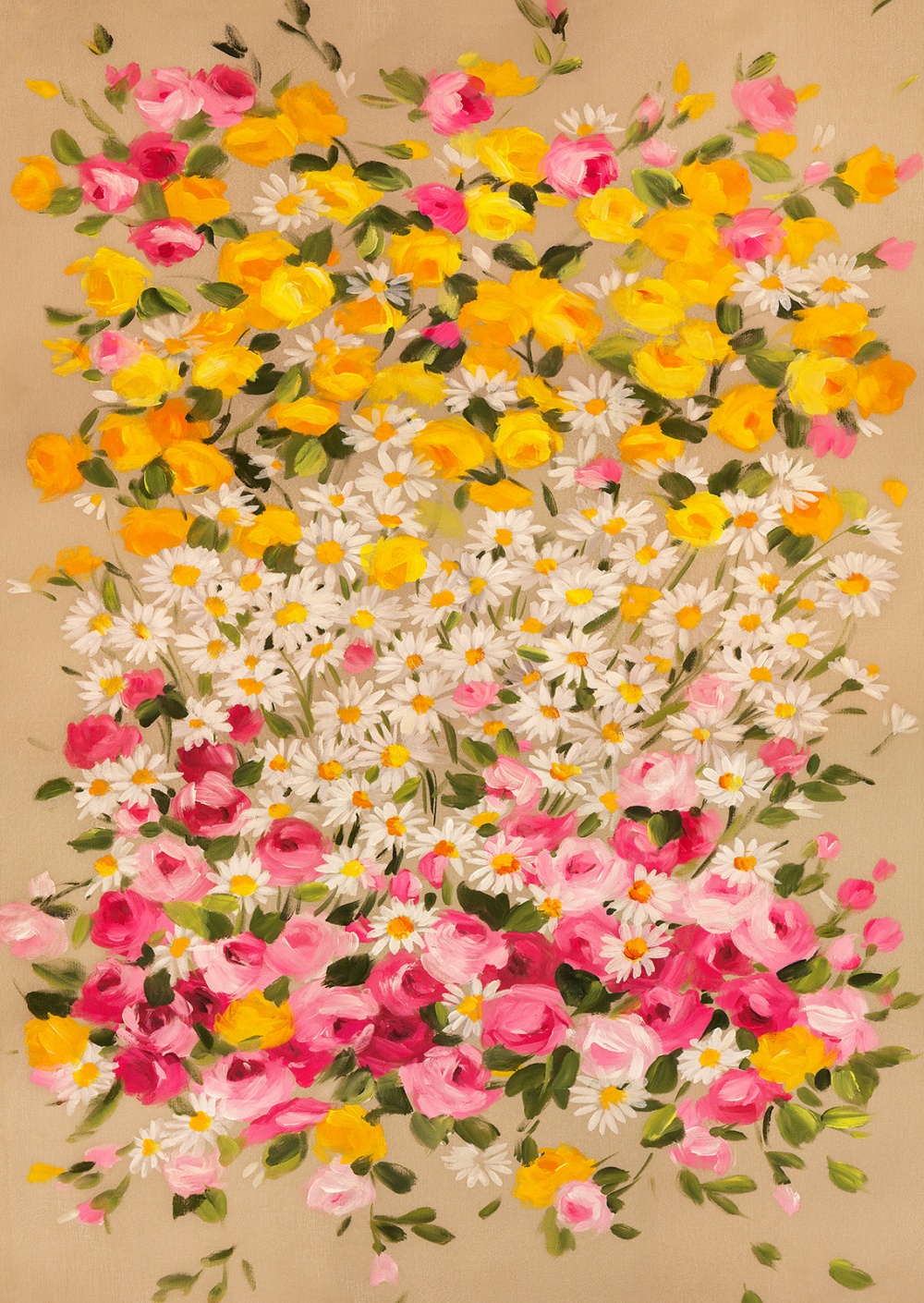 Anna Borgese, Festone di Fiori (beige)