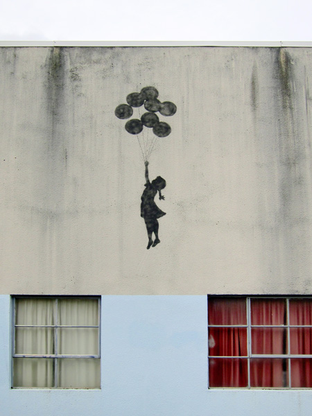 Anonymous (attributed to Banksy), Building in Bristol (graffiti attributed to Banksy)