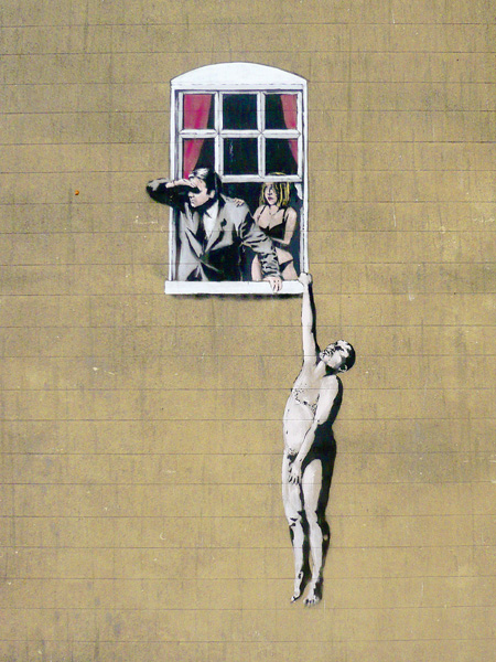 Anonymous (attributed to Banksy), Park Street, Bristol (graffiti attributed to Banksy)