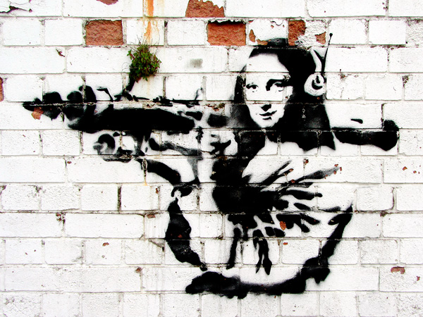 Anonymous (attributed to Banksy), Noel Street, Soho, London (graffiti attributed to Banksy)