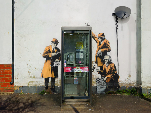 Anonymous (attributed to Banksy), Fairview Road and Hewlett Road in Cheltenham, Gloucestershire (graffiti attributed to Banksy)