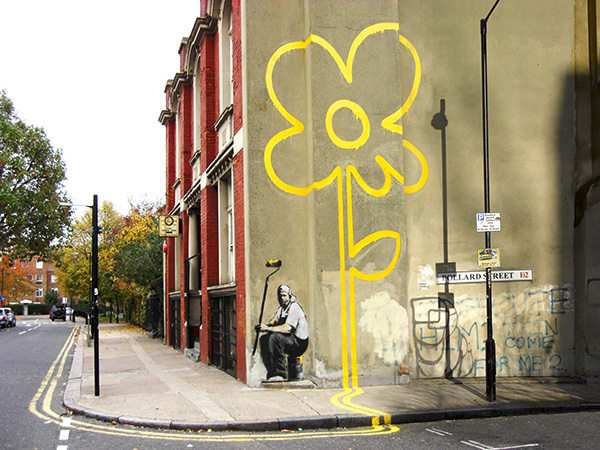 Anonymous (attributed to Banksy), Pollard Street, London (graffiti attributed to Banksy)