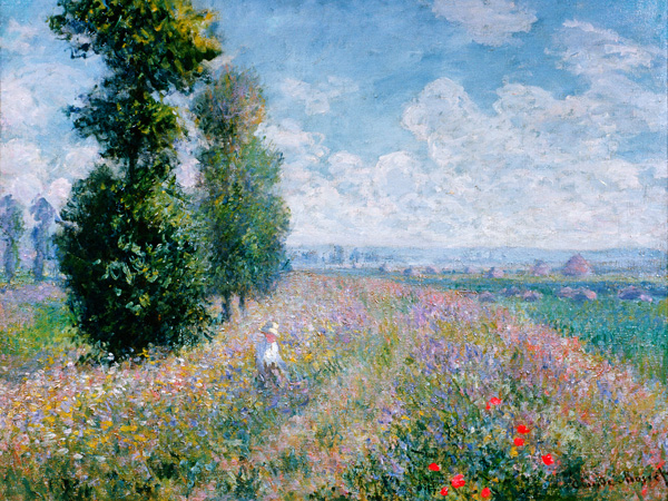 Claude Monet, Meadow with Poplars (detail)