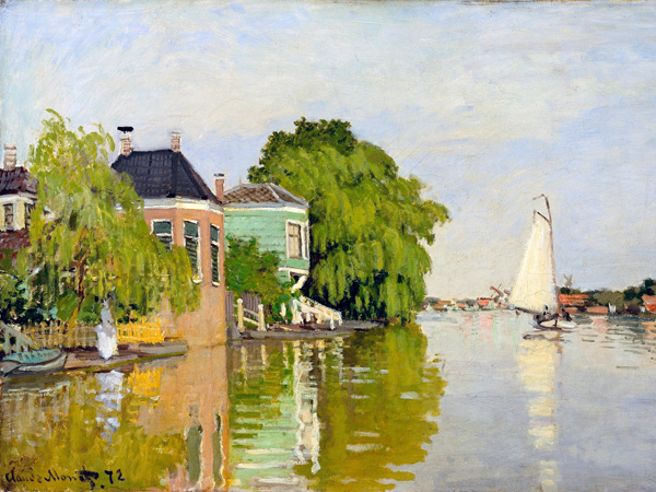 Claude Monet, Houses on the Achterzaan (detail)