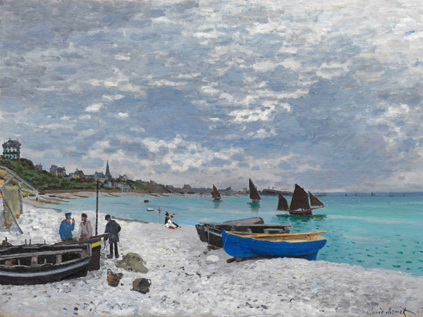 Claude Monet, The Beach at Sainte-Adresse