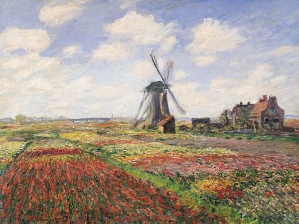 Claude Monet, Tulip Fields with Windmill