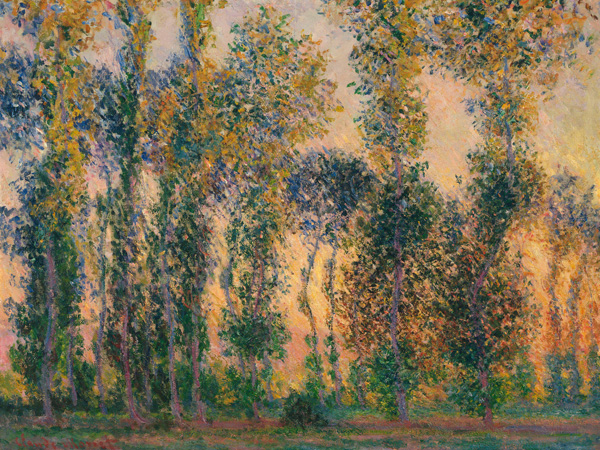 Claude Monet, Poplars at Giverny, Sunrise