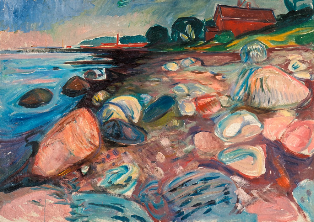 Edvard Munch, Shore with Red House