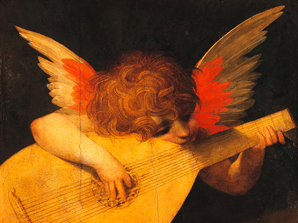 Rosso Fiorentino, Angelo musicante (detail)