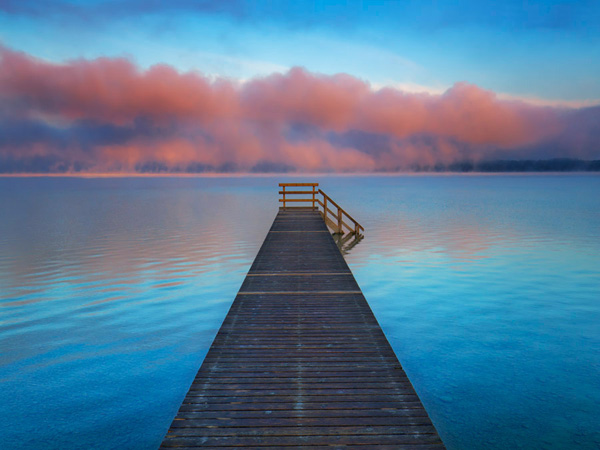 Frank Krahmer, Boat ramp and fog bench, Bavaria, Germany