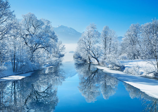 Frank Krahmer, Winter landscape at Loisach, Germany