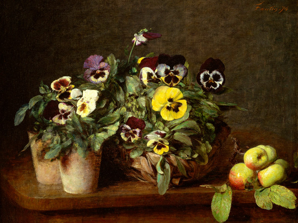 Henri Fantin-Latour, Still Life with Pansies