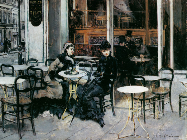 Giovanni Boldini, Conversazione al caffé, Parigi