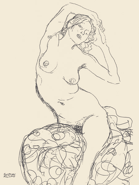 Gustav Klimt, Seated Nude Woman