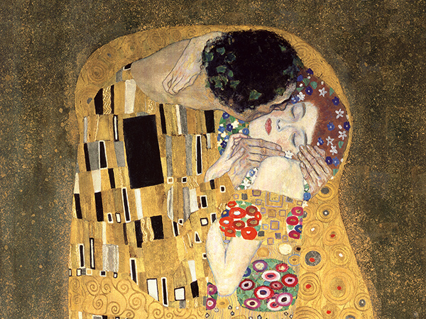 Gustav Klimt, The Kiss (detail)