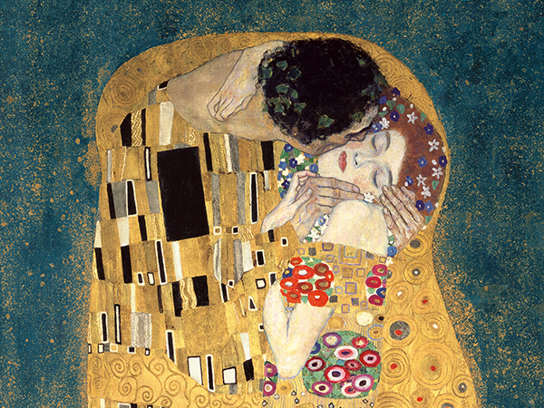 Gustav Klimt, The Kiss, detail (Blue variation)