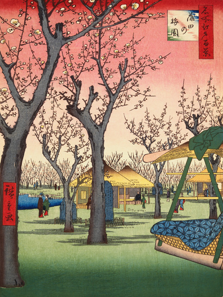 Ando Hiroshige, Plum Garden, Kamata
