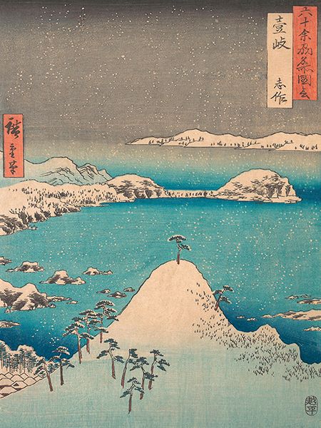 Ando Hiroshige, Winter View of Shimasaku in the Province of Iki
