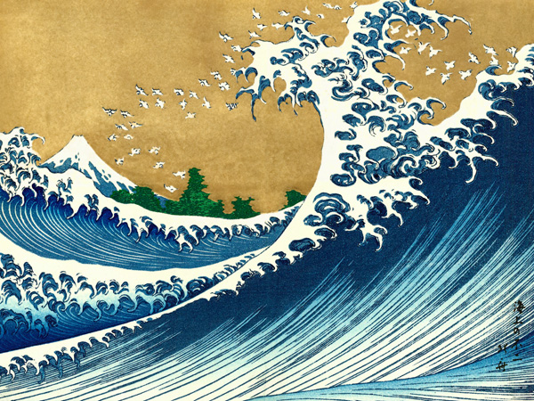 Katsushika Hokusai, The Big Wave (from 100 views of Mt. Fuji)