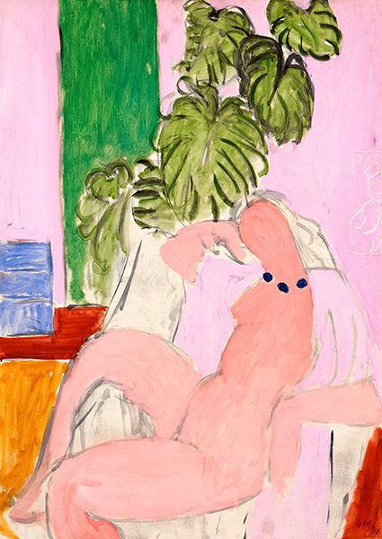 Henri Matisse, Nude in an armchair with a green plant