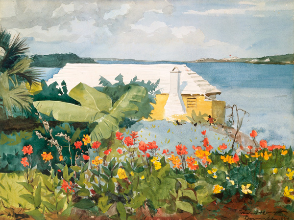Winslow Homer, Flower Garden and Bungalow, Bermuda