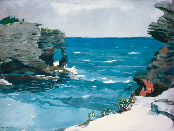 Winslow Homer, Rocky Shore, Bermuda