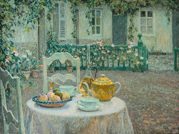 Henri Le Sidaner, The Pink Tablecloth