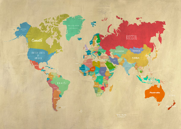 Joannoo, Modern Map of the World