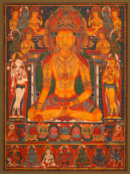 Anonymous, Buddha Ratnasambhava with Wealth Deities