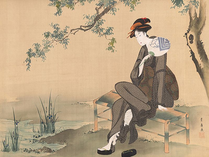 Utagawa Toyohiro, Woman Cooling Herself