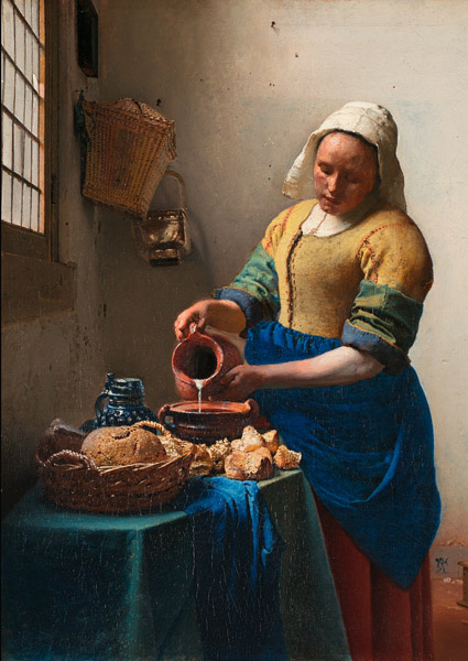 Jan Vermeer, The Milkmaid (detail)